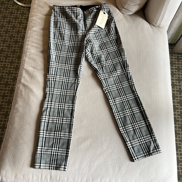 NEW Rag & Bone Woman Simone Cropped Checked Woven Skinny Pants Gray Size 4 - Picture 5 of 11